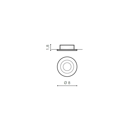 Czarna oprawa podtynkowa okrągłe oczko do łazienki AZ4139 z serii TITO - wymiary