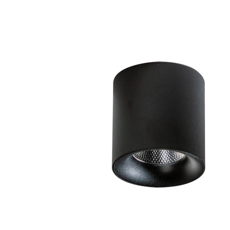 Czarny okrągły spot natynkowy tuba LED barwa ciepła AZ4153 z serii MANE - 3