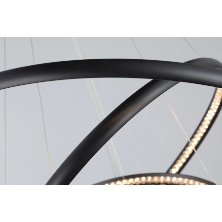 Elegancka czarna lampa wisząca z kryształami LED AZ4428 z serii BRIGHTON 5