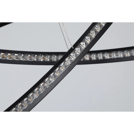 Elegancka czarna lampa wisząca z kryształami LED AZ4428 z serii BRIGHTON 8