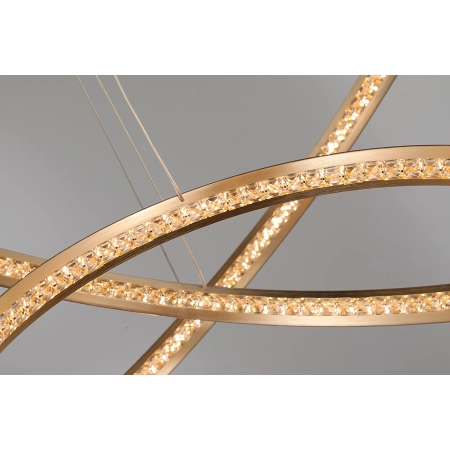Złota stylowa lampa wisząca LED okręgi do salonu AZ4429 z serii BRIGHTON - 3