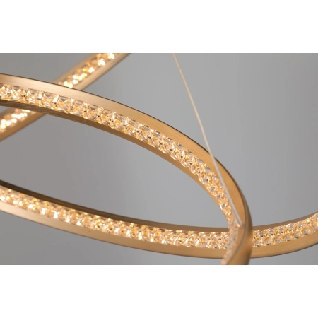 Złota stylowa lampa wisząca LED okręgi do salonu AZ4429 z serii BRIGHTON 5