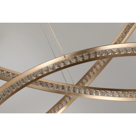 Złota stylowa lampa wisząca LED okręgi do salonu AZ4429 z serii BRIGHTON 7