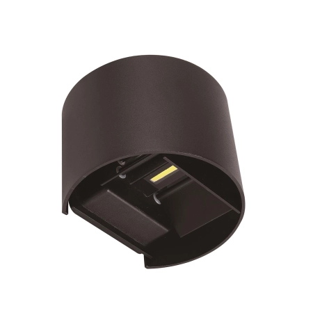 Czarny minimalistyczny okrągły kinkiet LED AZ4469 z serii LETICIA