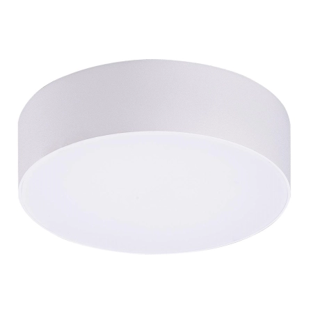 Biały, okrągły plafon LED, idealny na taras AZ4494 z serii CASPER