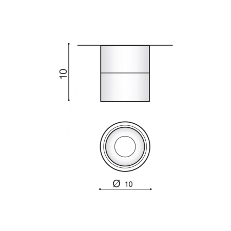 Biały spot tuba LED regulowana natynkowa do salonu AZ4554 z serii COSTA - wymiary