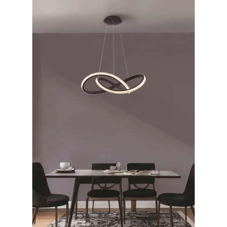 Lampa wisząca LED, pleciona wstążka do salonu AZ5096 z serii INFINITY - wizualizacja