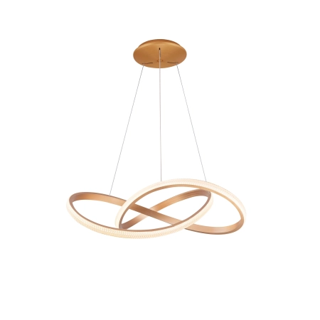 Złota, dekoracyjna lampa wisząca LED do sypialni AZ5097 z serii INFINITY