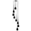 Długa lampa wisząca na antresolę 280cm AZ0159 z serii IZZA SHINY BLACK