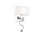 Klasyczna lampa ścienna do sypialni AZ1526 z serii MARTENS LED WHITE