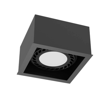 Czarna kostka natynkowa 13,3x13,3cm GU10/ES111 BR 1271 z serii CAGE