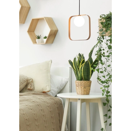 Lampa wisząca minimalistyczna złoty kwadrat LEDEA 50101073 z serii TULA 2