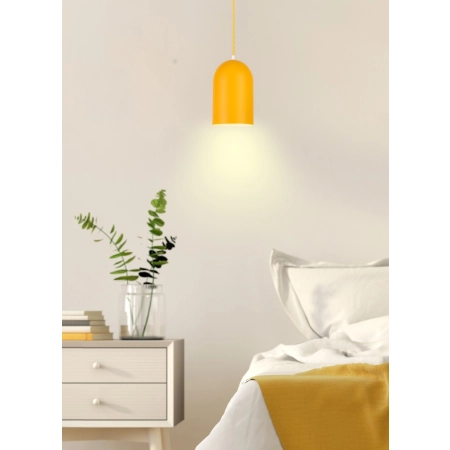 Żółta wąska lampa wisząca regulowana wysokość LEDEA 50101185 z serii OSS 2