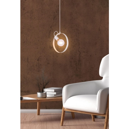 Biała lampa wisząca minimalistyczna okrągła LEDEA 50101198 z serii NEXO 2