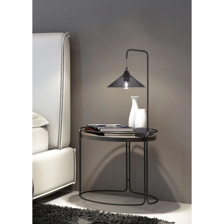 Lampka stołowa czarna nowoczesna metalowa LEDEA 50501206 z serii KIRUNA 2