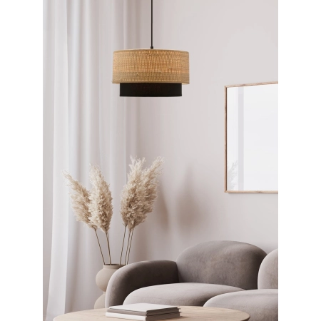 Lampa wisząca w stylu rustykalnym, z abażurem 31-21700 z serii RITANA 2