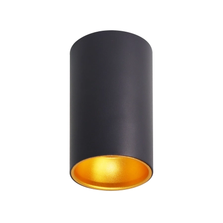 Czarno-złota lampa sufitowa, spot, tuba 2228167 z serii TUBA