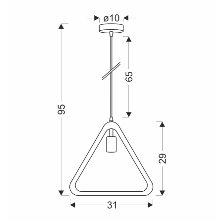 Nietuzinkowa lampa wisząca, kształt trójkąta 31-28716 z serii TRIUN 2