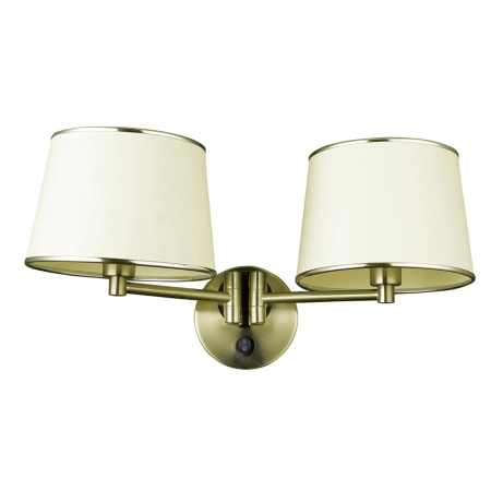 Dwuramienna, elegancka lampa ścienna z włącznikiem 22-01309 z serii IBIS