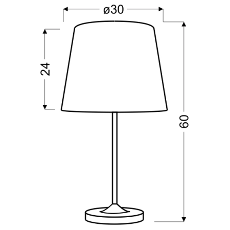 lampka stołowa / nocna 41-18994 z serii SEGIN - wymiary