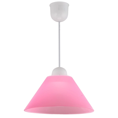 Lampa wisząca z różowym, stożkowym kloszem 31-20157 z serii FAMA