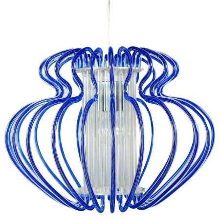 Dekoracyjna, niebieska lampa wisząca do jadalni 31-36561 z serii IMPERIA