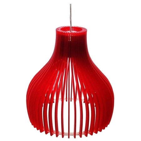 Dekoracyjna lampa wisząca z czerwonym kloszem 31-50253 z serii BUREN