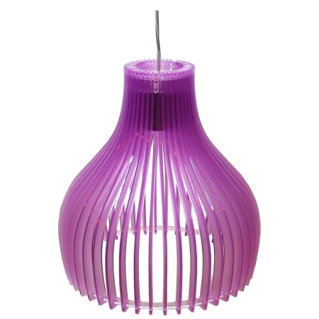 Lampa wisząca z ozdobnym, fioletowym kloszem 31-50314 z serii BUREN