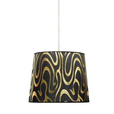 Lampa wisząca z czarno-złotym, ozdobnym abażurem 31-94448 z serii TIGER