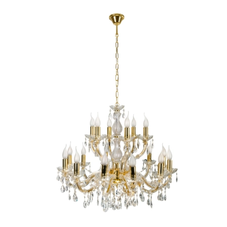 Świecznikowy, złoty żyrandol w stylu glamour 30-94615 z serii MARIA TERESA