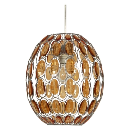 Lampa wisząca z bursztynowymi kryształkami 31-02860 z serii SELMA