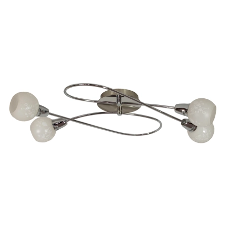 Lampa sufitowa z zawiniętymi, srebrnymi ramionami 98-10100 z serii AVILA