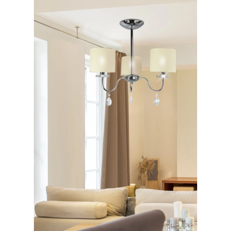Elegancka, srebrna lampa sufitowa do sypialni 33-11664 z serii ESTERA 2