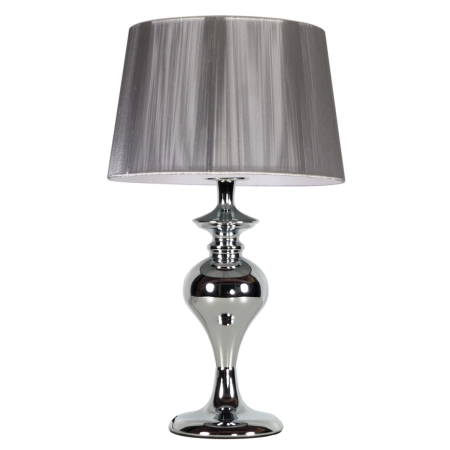 Srebrna lampka stołowa do eleganckiej sypialni 41-11954 z serii GILLENIA