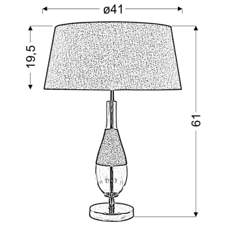 lampka stołowa / nocna 41-21489 z serii ECO - wymiary