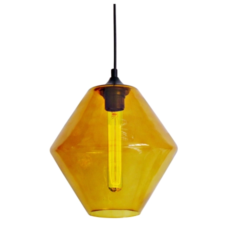 Lampa wisząca z pomarańczowym kloszem i żarówką 31-36223 z serii BREMEN