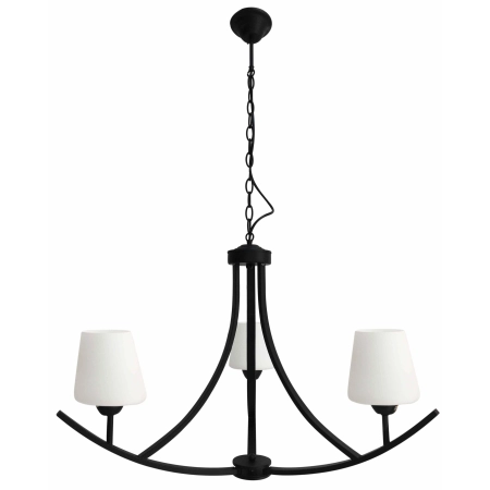 Czarna lampa wisząca, do stylowej sypialni 33-38708 z serii LONDYN