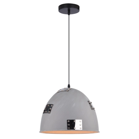 Lampa wisząca z szerokim, szarym, loftowym kloszem 31-43160 z serii PATCH