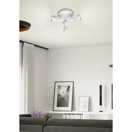 Biała, minimalistyczna lampa sufitowa ze spotami 98-44204 z serii PICARDO 2