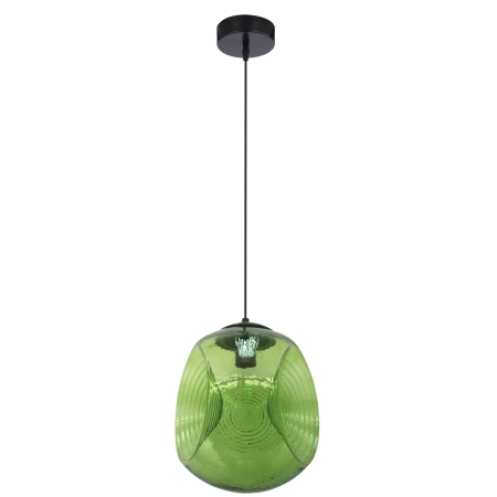 Lampa wisząca z zielonym, dekoracyjnym kloszem 31-51226 z serii CLUB