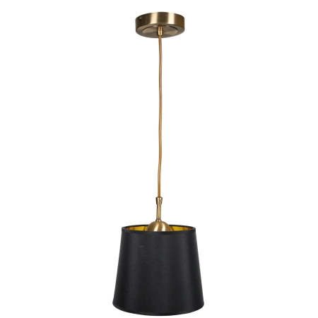 Lampa wisząca z małym, czarno-złotym abażurem 31-53534 z serii MILONGA