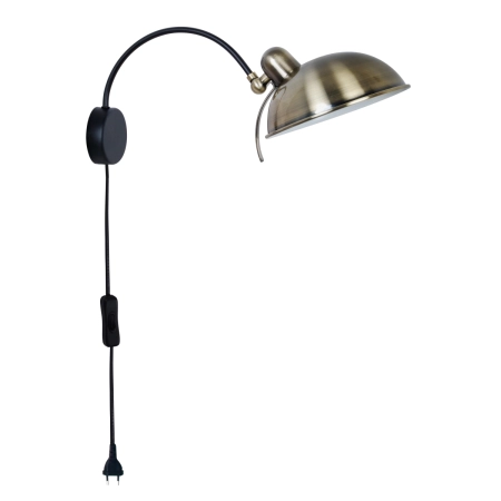 Designerska, loftowa lampa ścienna z wtyczką 21-53800 z serii NORA