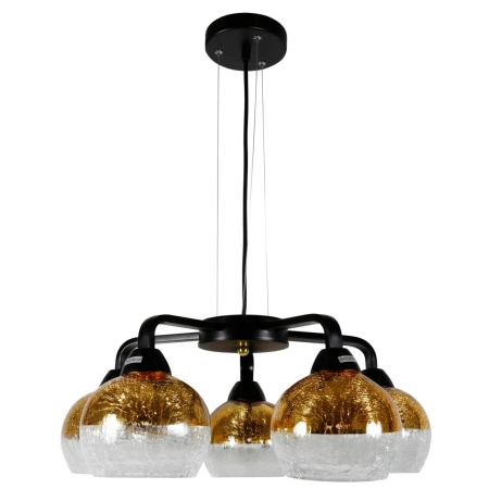 Lampa wisząca z ozdobnymi, kulistymi kloszami 35-57266 z serii CROMINA