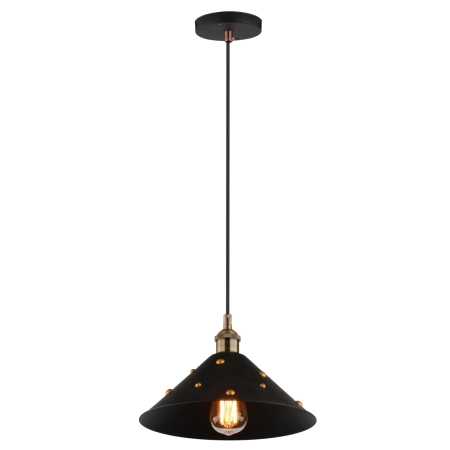 Lampa wisząca ze stożkowym, czarnym kloszem 31-58140 z serii SCRIMI