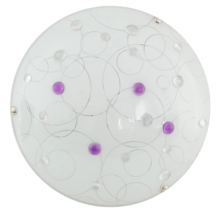 Plafon z fioletowymi elementami dekoracyjnymi 13-58997 z serii ASTRO