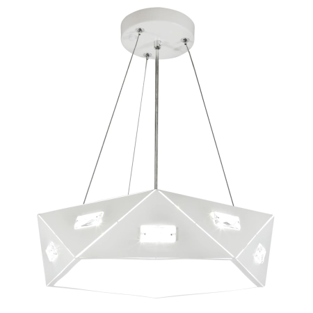 Biała, dekoracyjna lampa wisząca do salonu 31-59147 z serii NEMEZIS