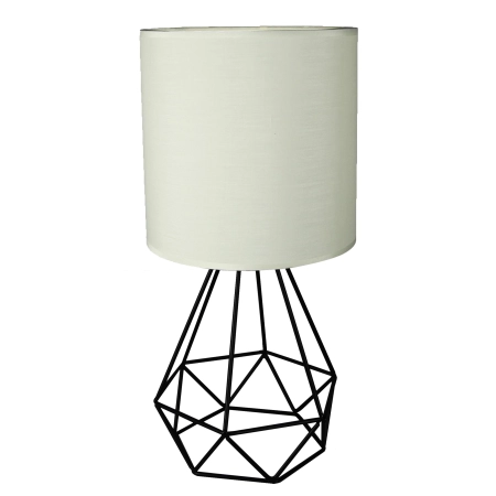 Designerska, druciana lampka stołowa z abażurem 41-62925 z serii GRAF