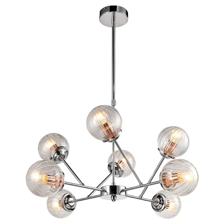 Modernistyczna, chromowana lampa sufitowa do salonu 38-67289 z serii BEST