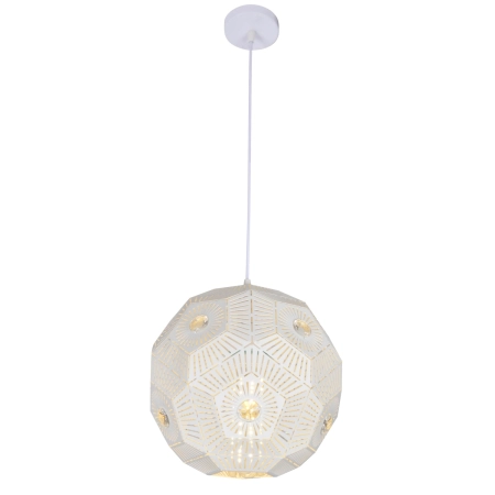 Lampa wisząca z designerskim, białym kloszem 31-69689 z serii EUPHORIA