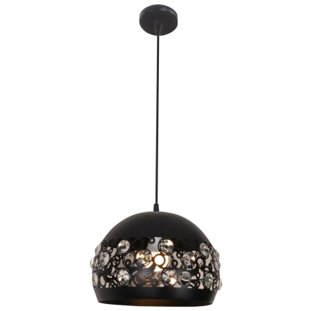Lampa wisząca z ozdobnym, czarnym kloszem 31-69696 z serii JOLINA